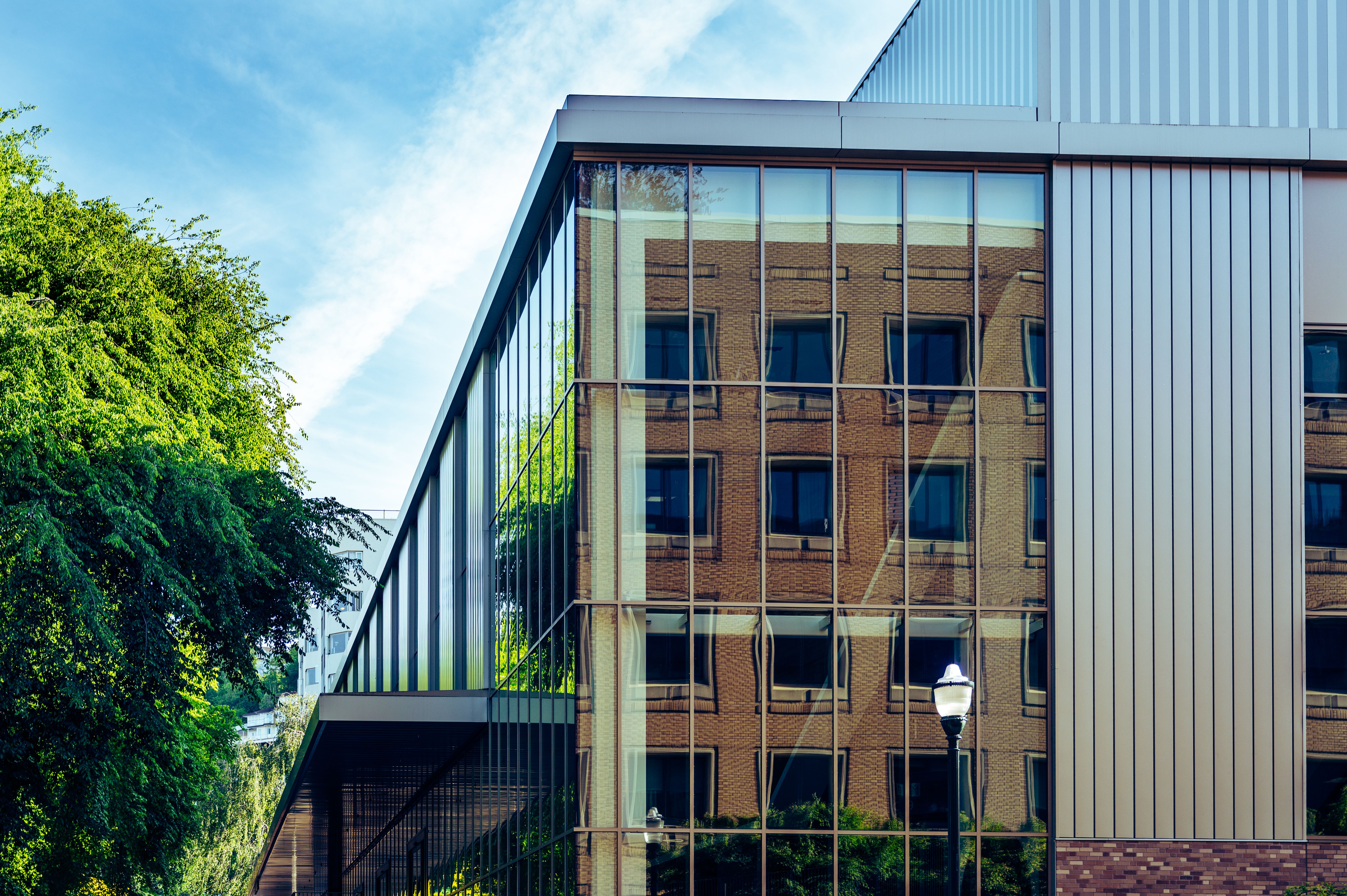 Commercial glass facade