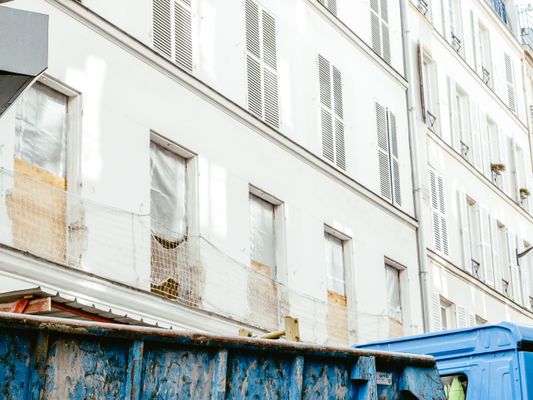 Glasrenovatie in uitvoering
