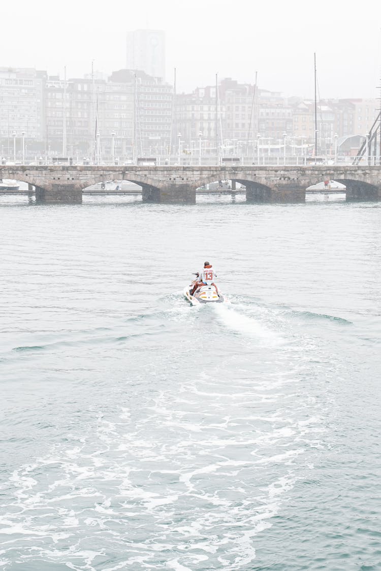 A Person Riding A Jetski