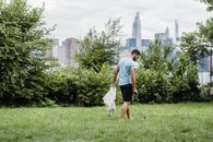 Free stock photo of back to camera, bag, black man