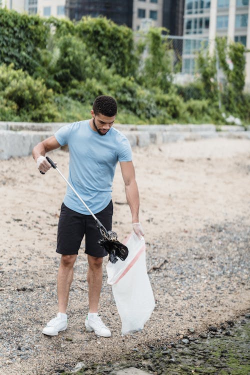 Free stock photo of bag, black man, care