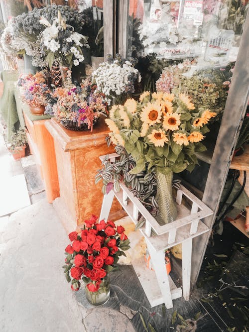 A Flower Arrangements on a Flower Shop