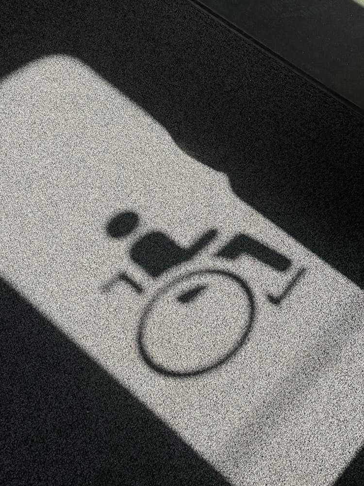 Disabled People Sign On Floor