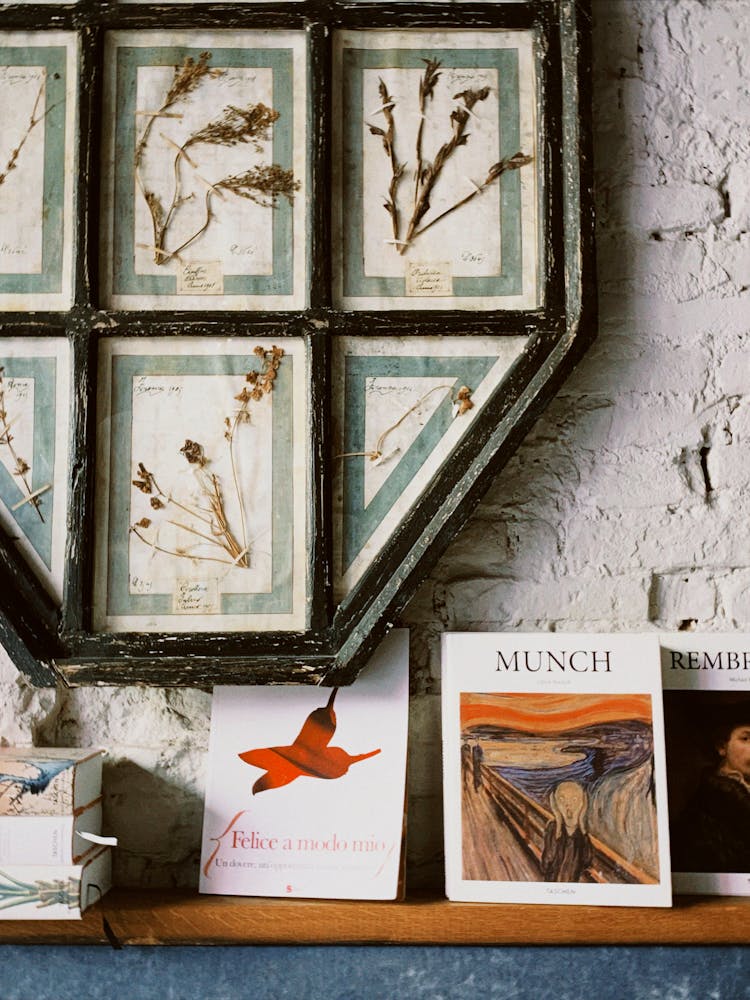 Books On Shelf In Home Interior