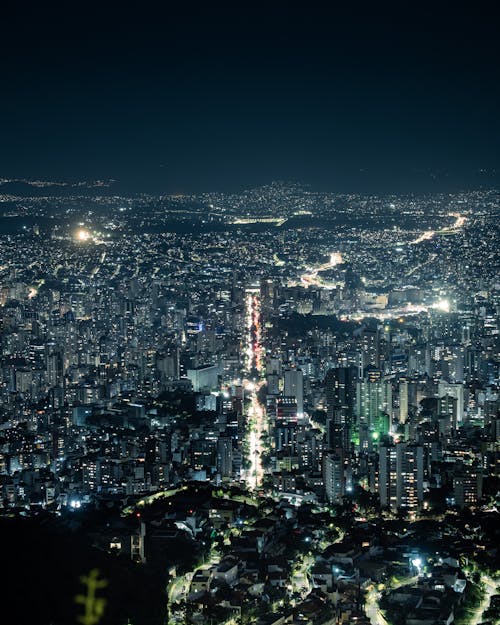 垂直拍摄, 城市, 城市的燈光 的 免费素材图片