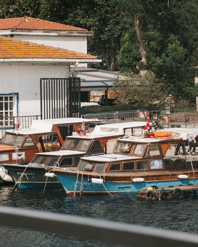 Boats In Marina On River