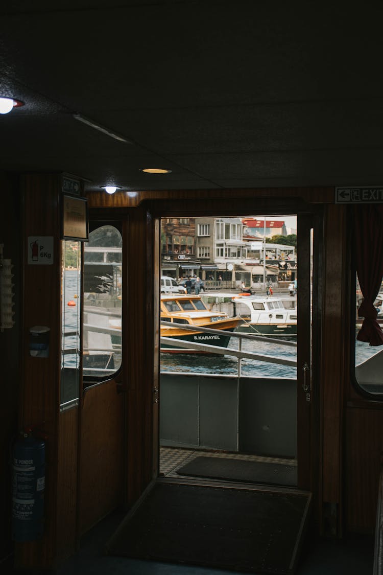 Open Door To Ferry Board