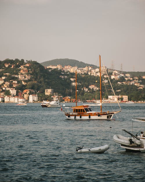 Vessels on Sea near Shore in Istanbul