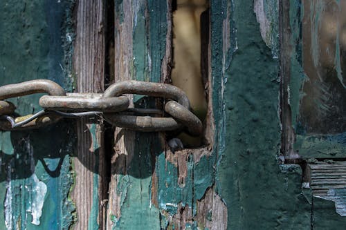 Free stock photo of abandoned, abandoned building, chain