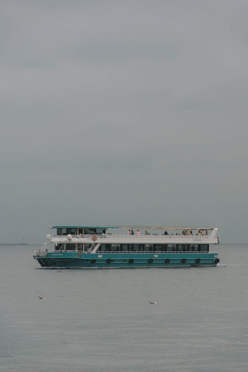 Ferry Boat Sailing on the Middle of the Sea