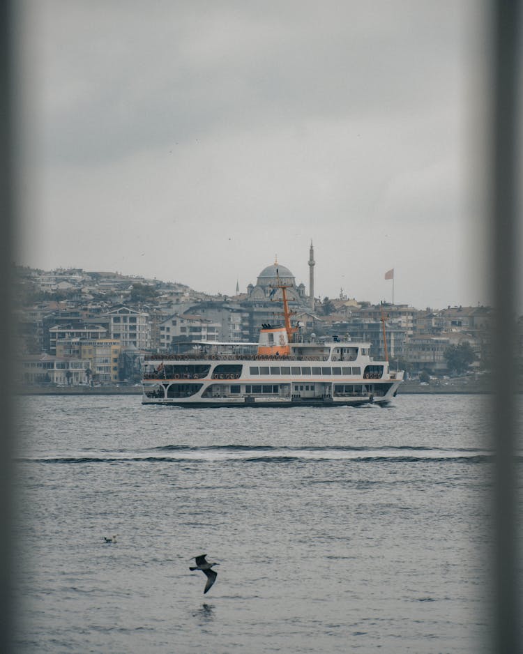 Ferry On Sea In Istanbul