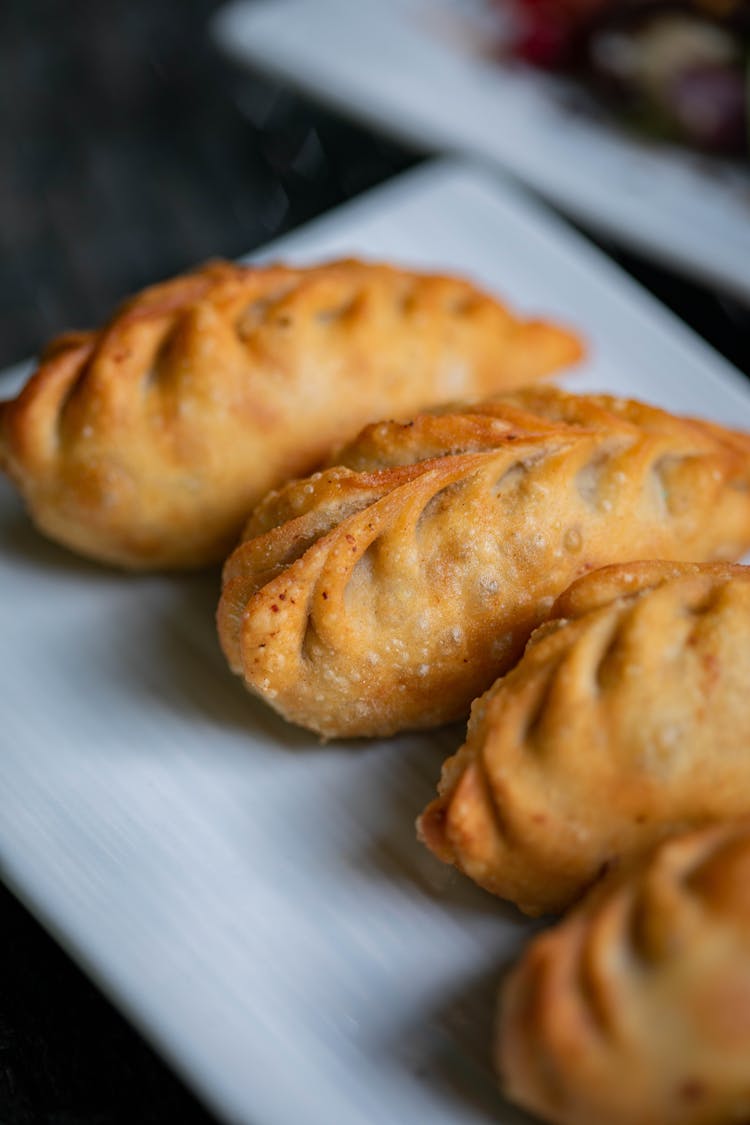 Baked Bread On Plate