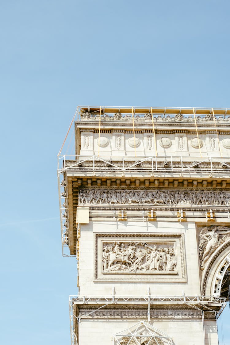 Sculptures On The Stone Of Arc De Triomphe Paris