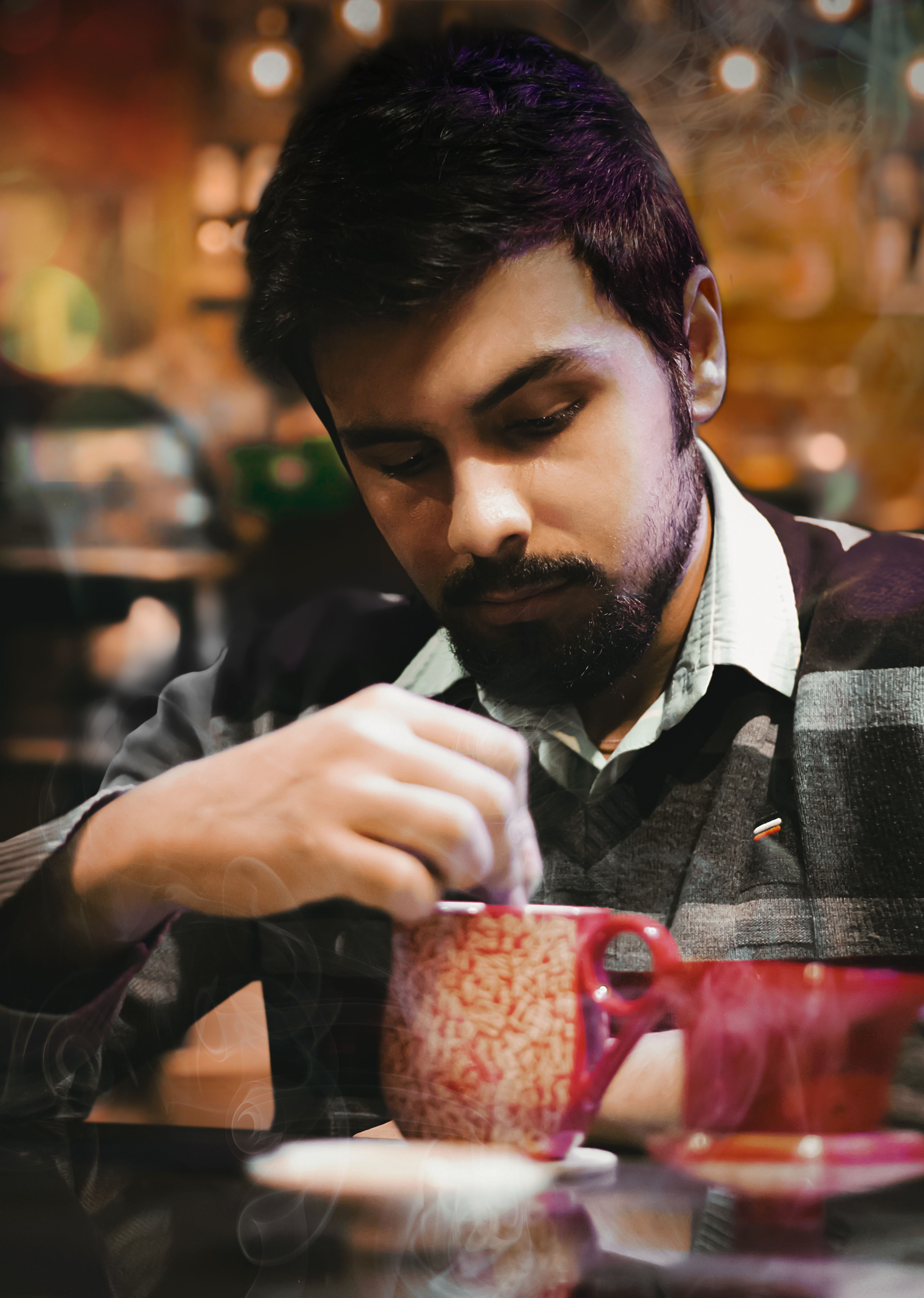 Portrait of a Man with Black Facial Hair · Free Stock Photo
