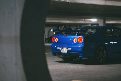 A Blue Nissan Skyline GT-R