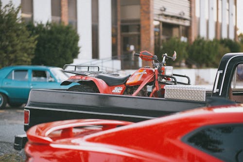 A Honda Quad Bike Transported on a Pickup Truck