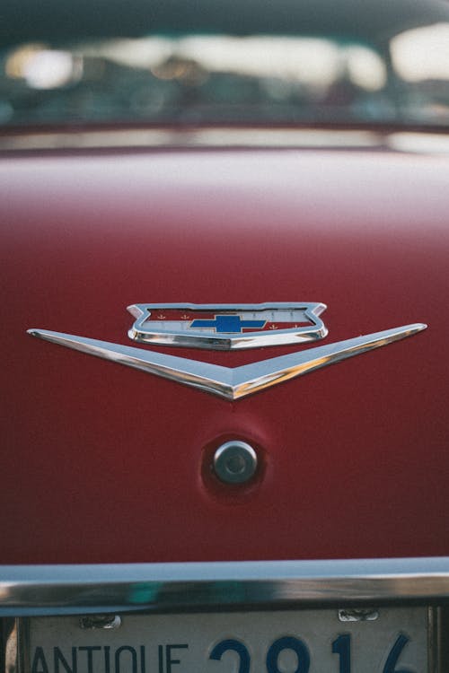 Close-Up Photo of Chevrolet Bel Air Emblem