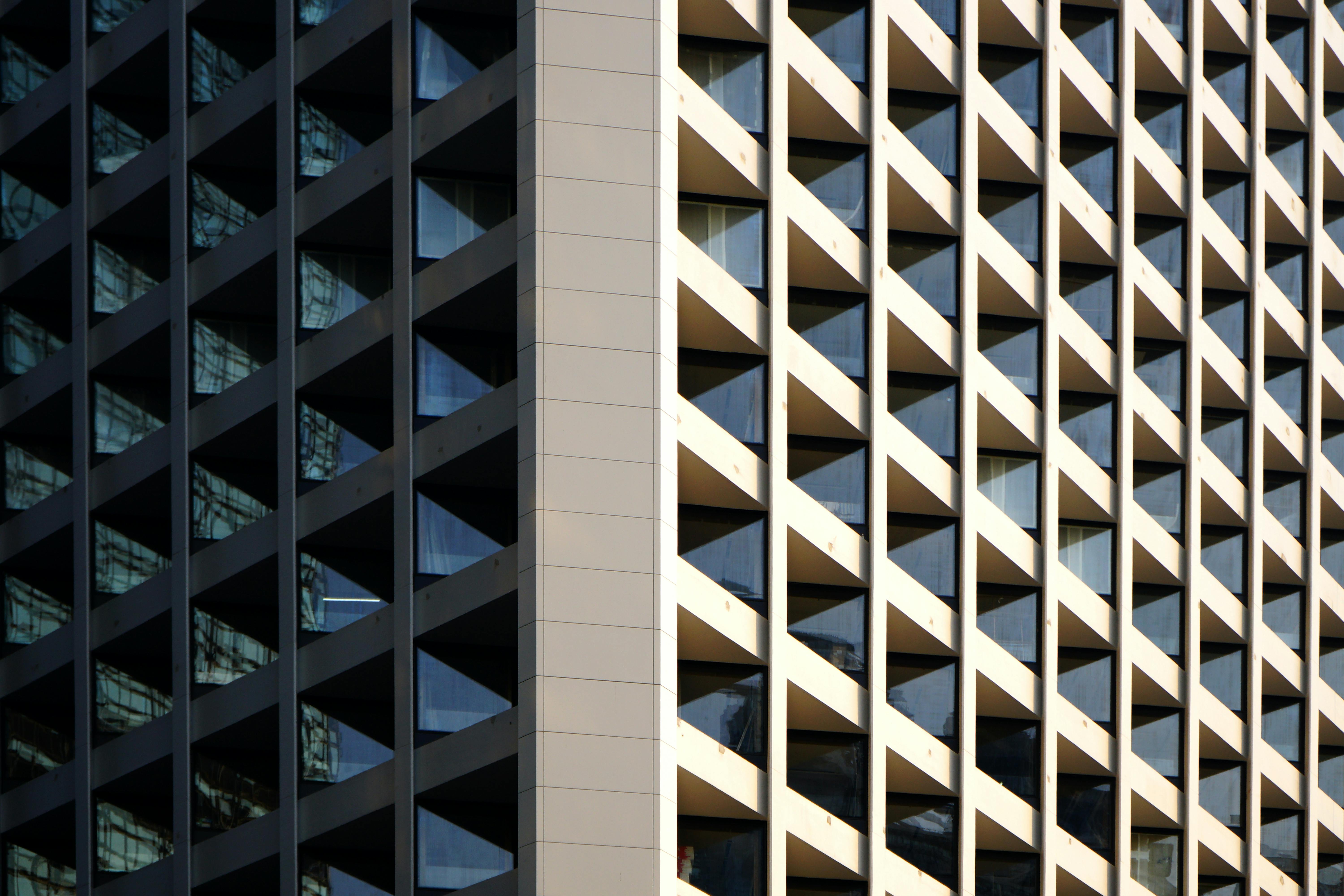 Free stock photo of building, commercial, geometric pattern