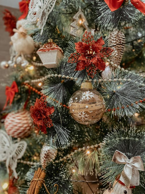 Free Christmas Tree with Decoration Stock Photo