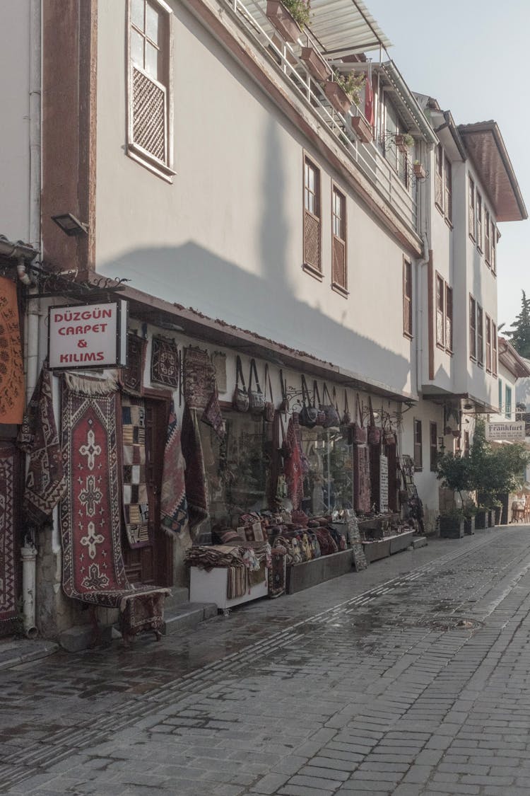 Carpet Shop On City Street