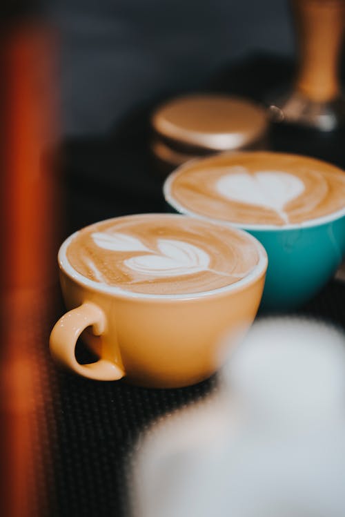 Free Close-Up Shot of Coffee Latte Stock Photo