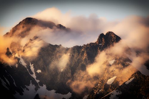 天性, 山頂, 雲 的 免費圖庫相片