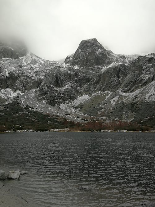 A Rocky Mountain near the Lake