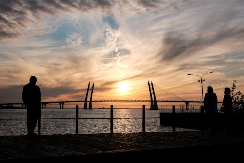 Бесплатное стоковое фото с восход, закат, мост