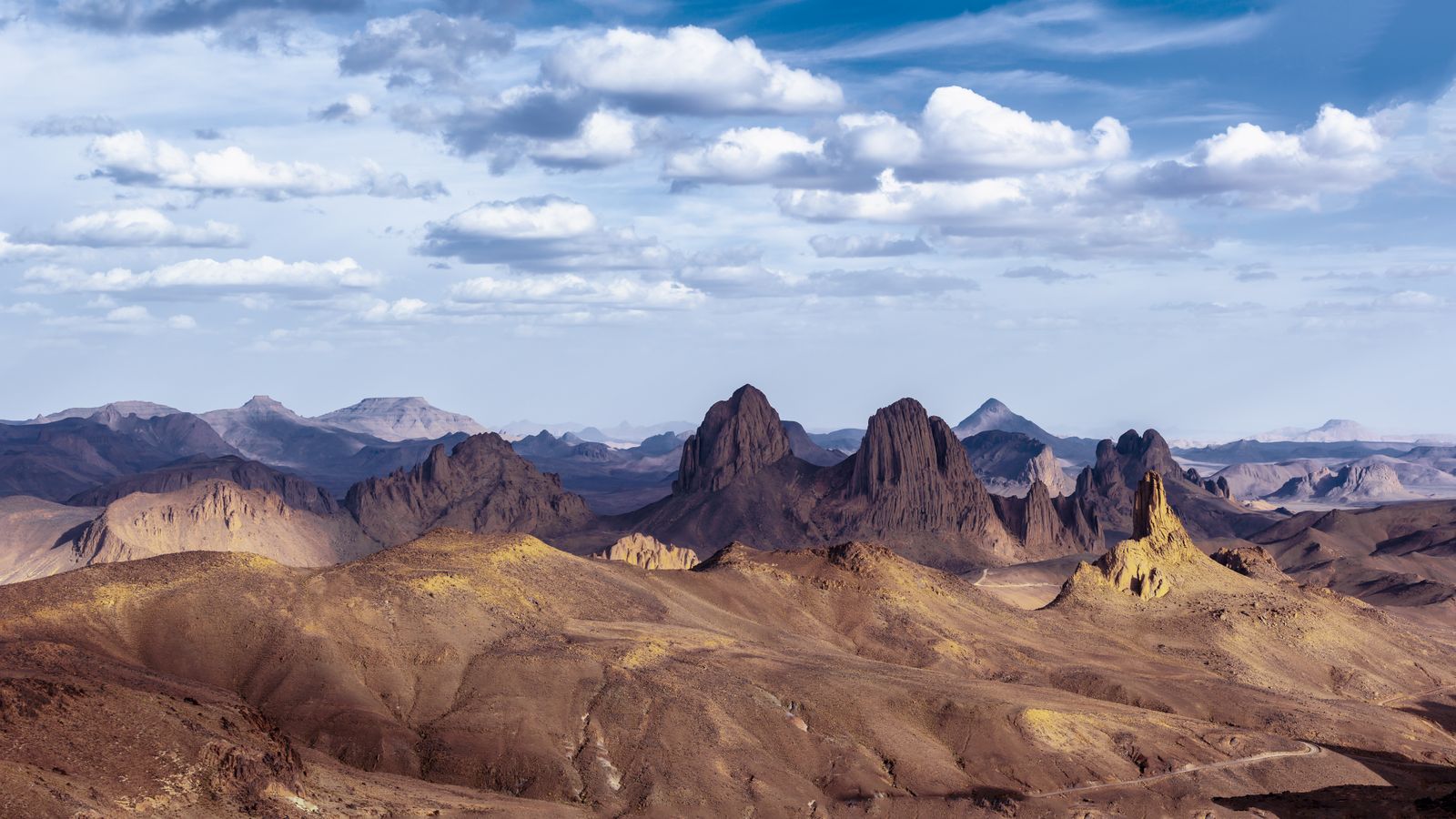 Rocky mountains under white clouds, Sudan