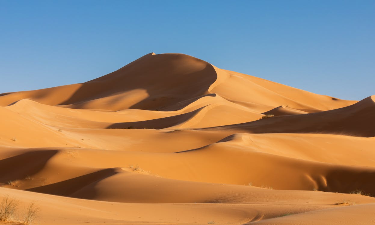 Photo of a Desert with Sand Dunes · Free Stock Photo