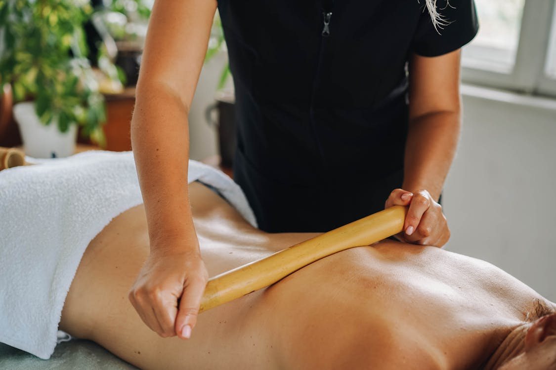 A Person Having a Body Massage