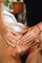 Close-Up Shot of a Person Having a Body Massage