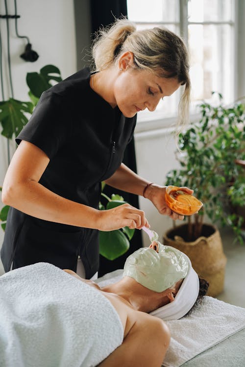 A Woman With Facial Mask