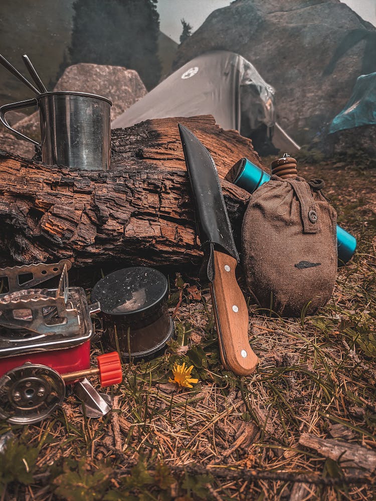 Camping Tools In Close Up View