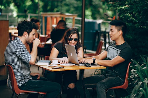 Free Group of Friends Hanging Out Stock Photo