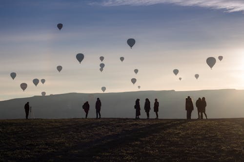Foto stok gratis balon udara panas, cappadocia, lembah