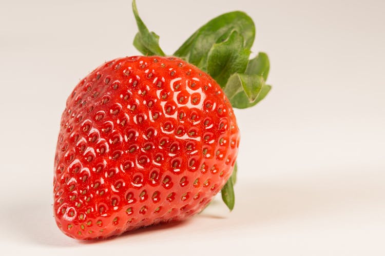 Macro Photography Of Strawberry