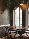 Brown Wooden Table and Chairs