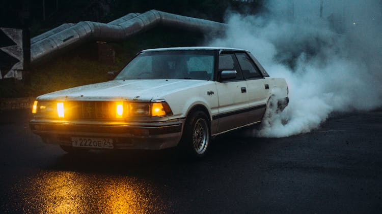 Smoke From Car Burnout