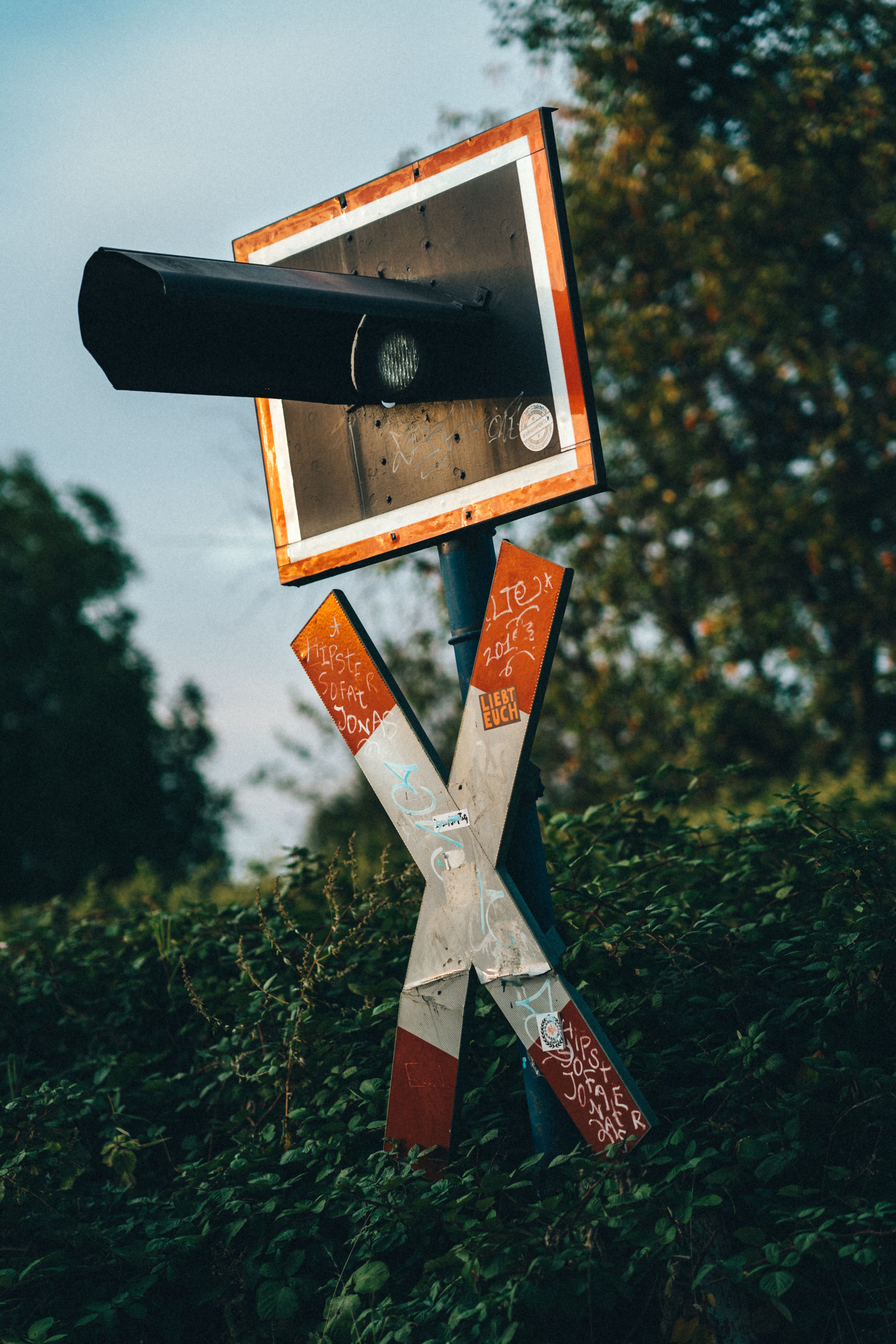 Railroad Signalization and Trees · Free Stock Photo
