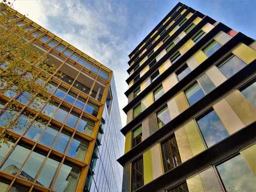 Free Low Angle Photography of Buildings Stock Photo