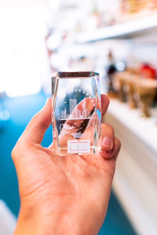 Glass Souvenir in Hand