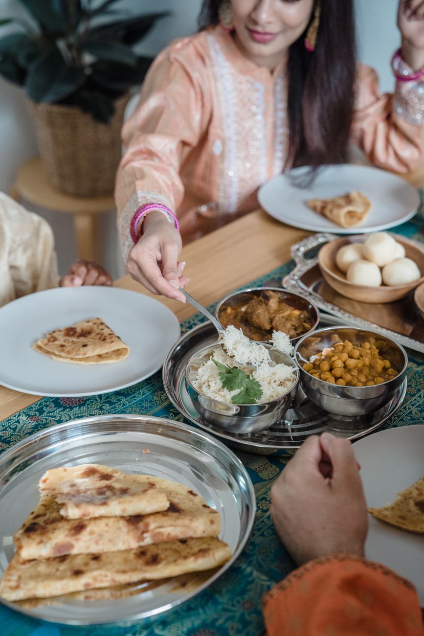 Family sharing panipuri