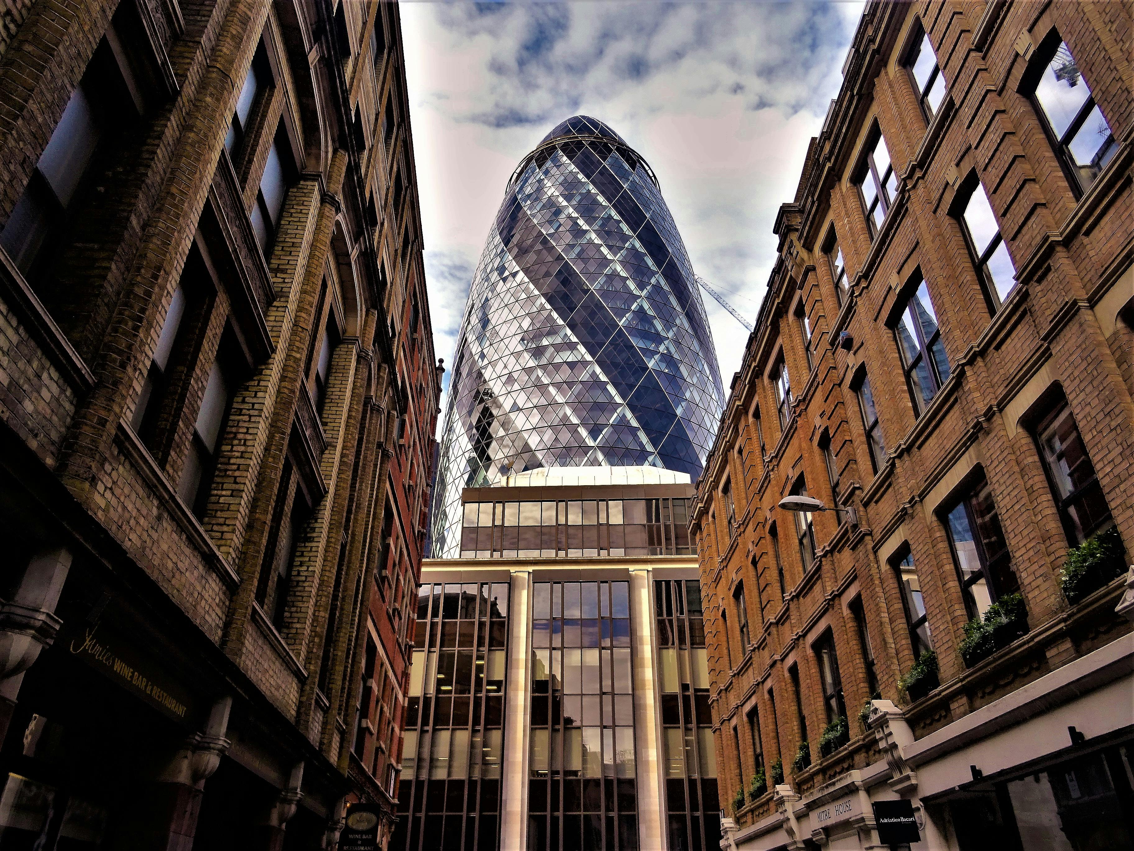 Low Angle Shot Of Buildings Free Stock Photo