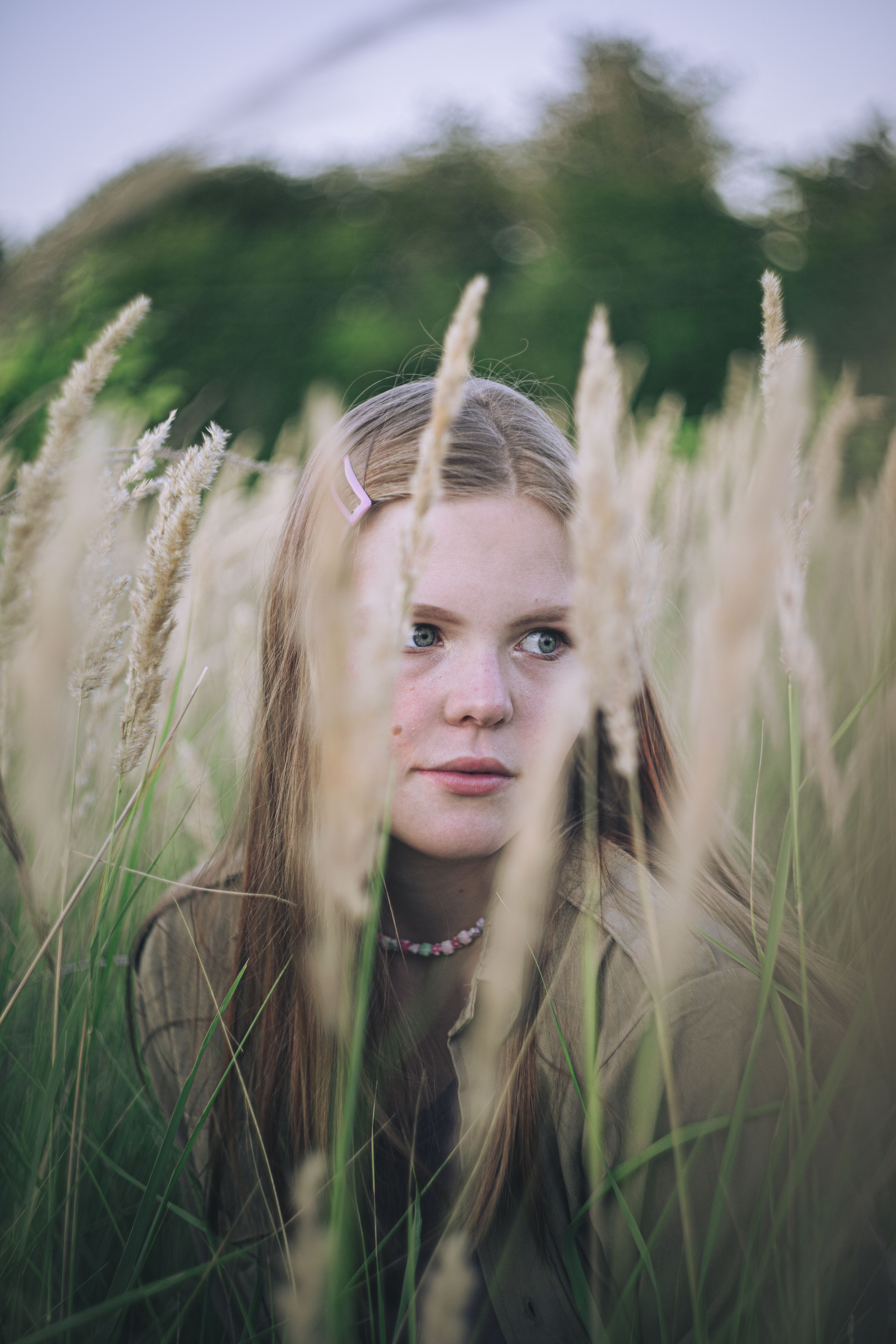 Woman in a Grass Field · Free Stock Photo