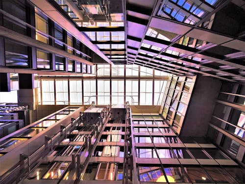 Low Angle Photograph of High-rise Building Interior
