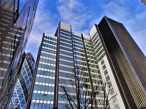 Curtain Wall Building Under Cloudy Sky