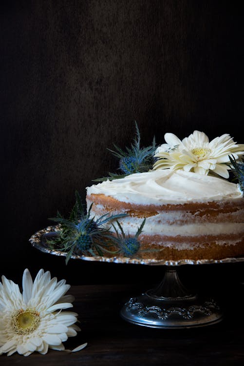 Cake With Icing on Top Silver Cake Stand