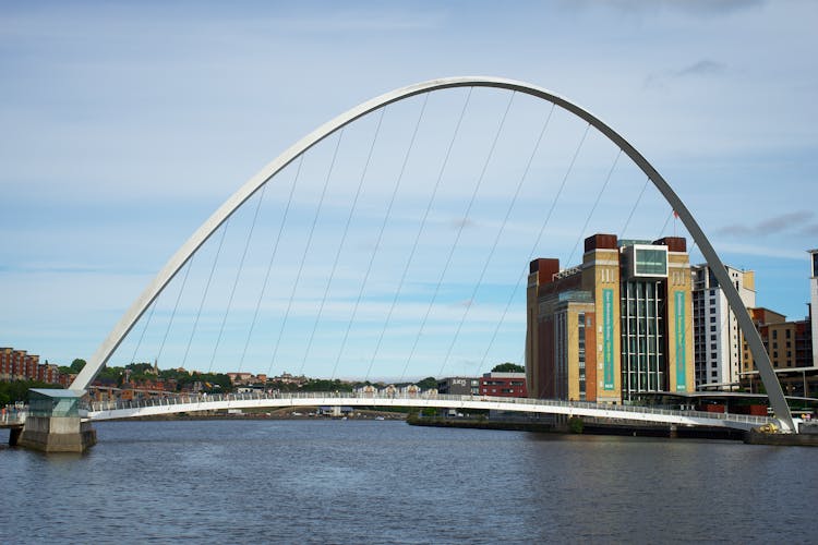 The Gateshead Millennium Bridge Over The River Tyne