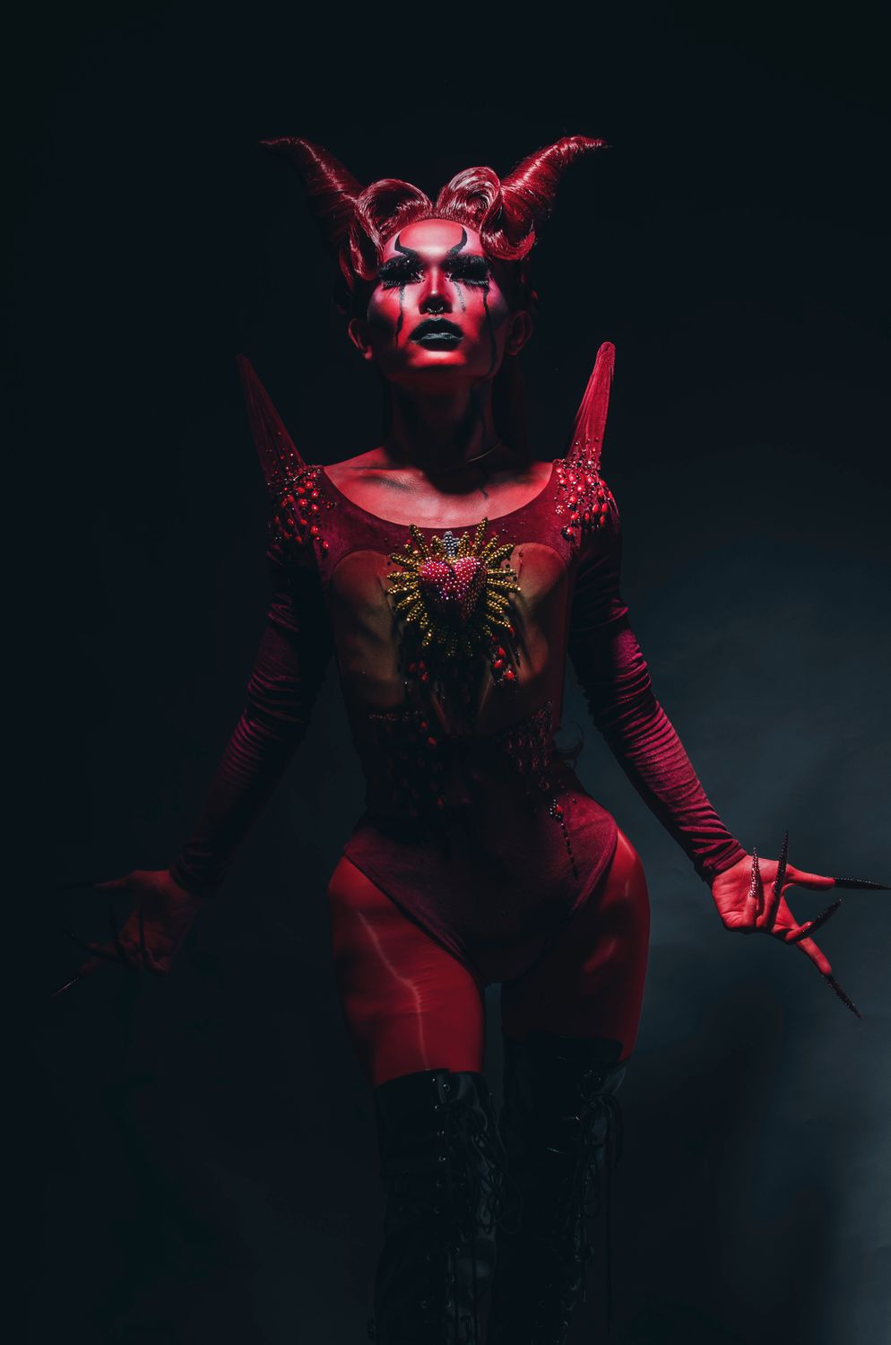 A Woman in Red Costume · Free Stock Photo